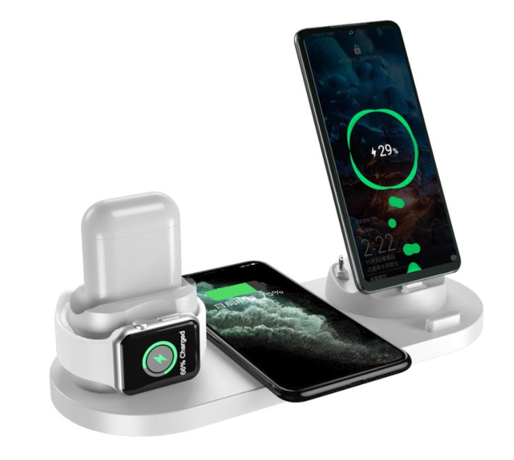 Wireless Charger For IPhone Fast Charger For Phone Fast Charging Pad For Phone Watch 6 In 1 Charging Dock Station WSJIT