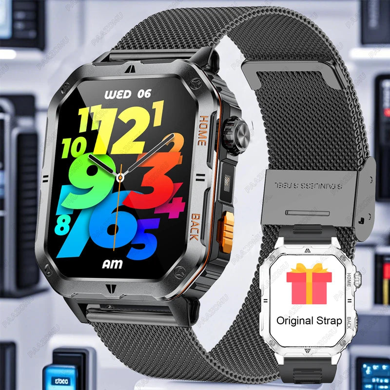 2025 New Smart Watch Men 1000mAh Ultra Large Battery 3ATM Professional Waterproof 2.01" HD Display Outdoor Sports Smartwatch Men WSJIT