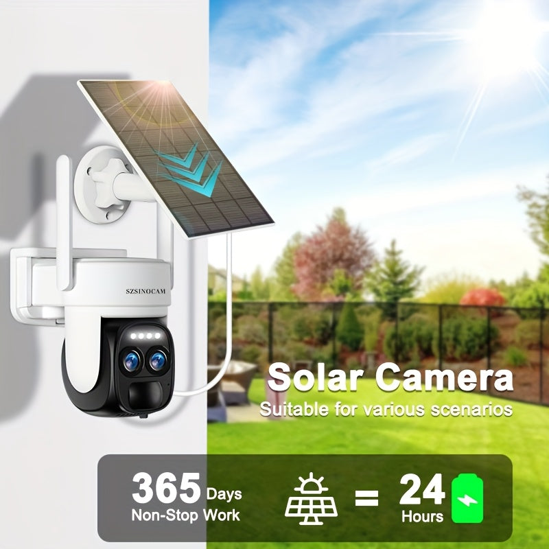 Solar Wireless Security Camera Outdoor 360° HD Zoom-4