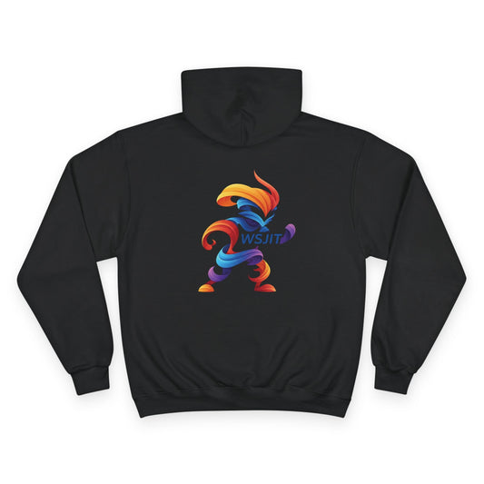 Vibrant Art Champion Hoodie, Colorful Pullover, Unisex Streetwear, Gift for Artists, Casual Sweatshirt, Graphic Clothing Printify