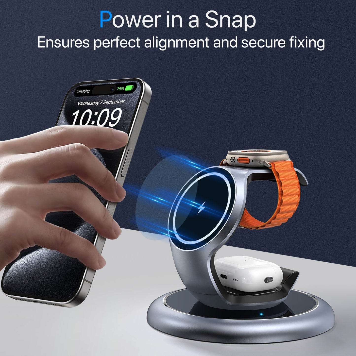 3-in-1 Magsafe Charger Wireless Charging Station For Multiple Devices CJ Dropshipping