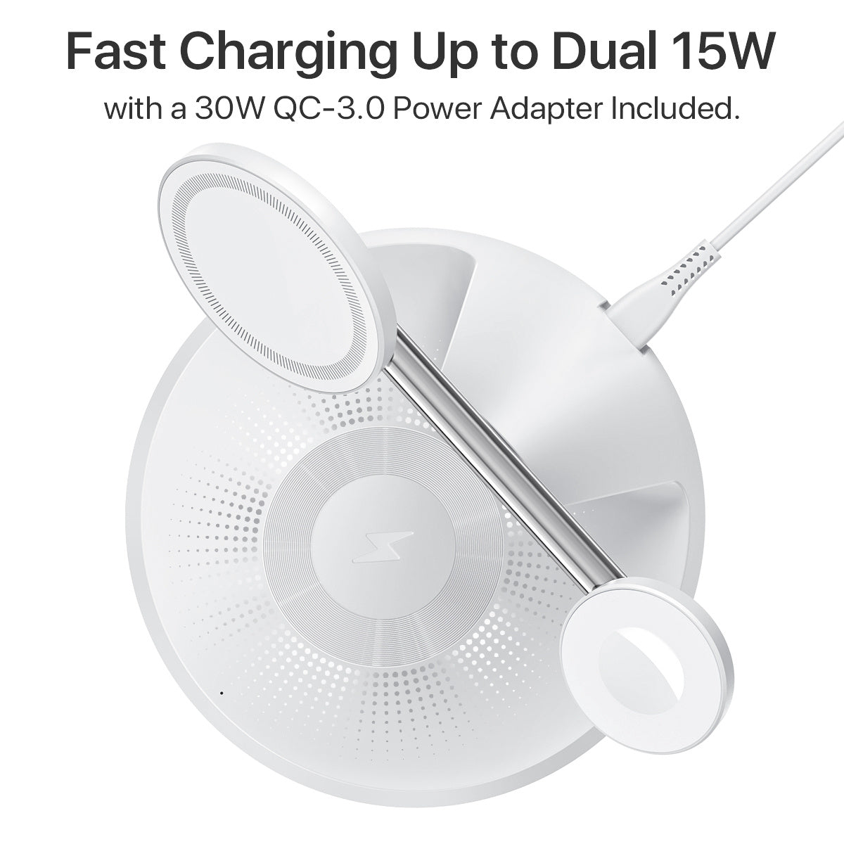 3 In 1 Wireless MagSafe Charging Station For Multiple Devices 30W Adapter Included CJ Dropshipping