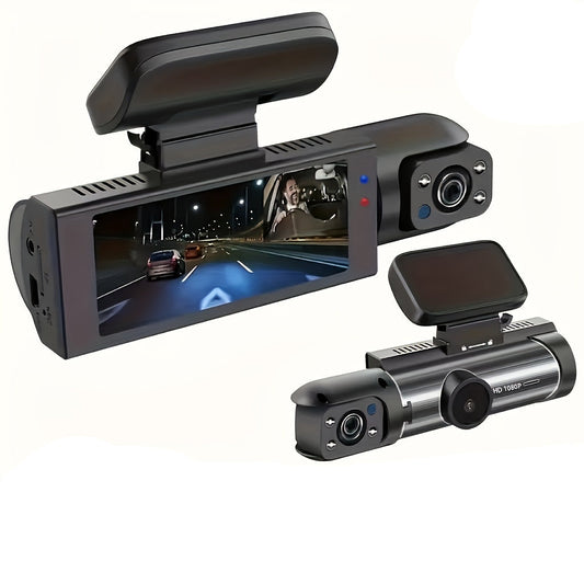 1080P Dual-Lens Car Dash Cam with Night Vision-0