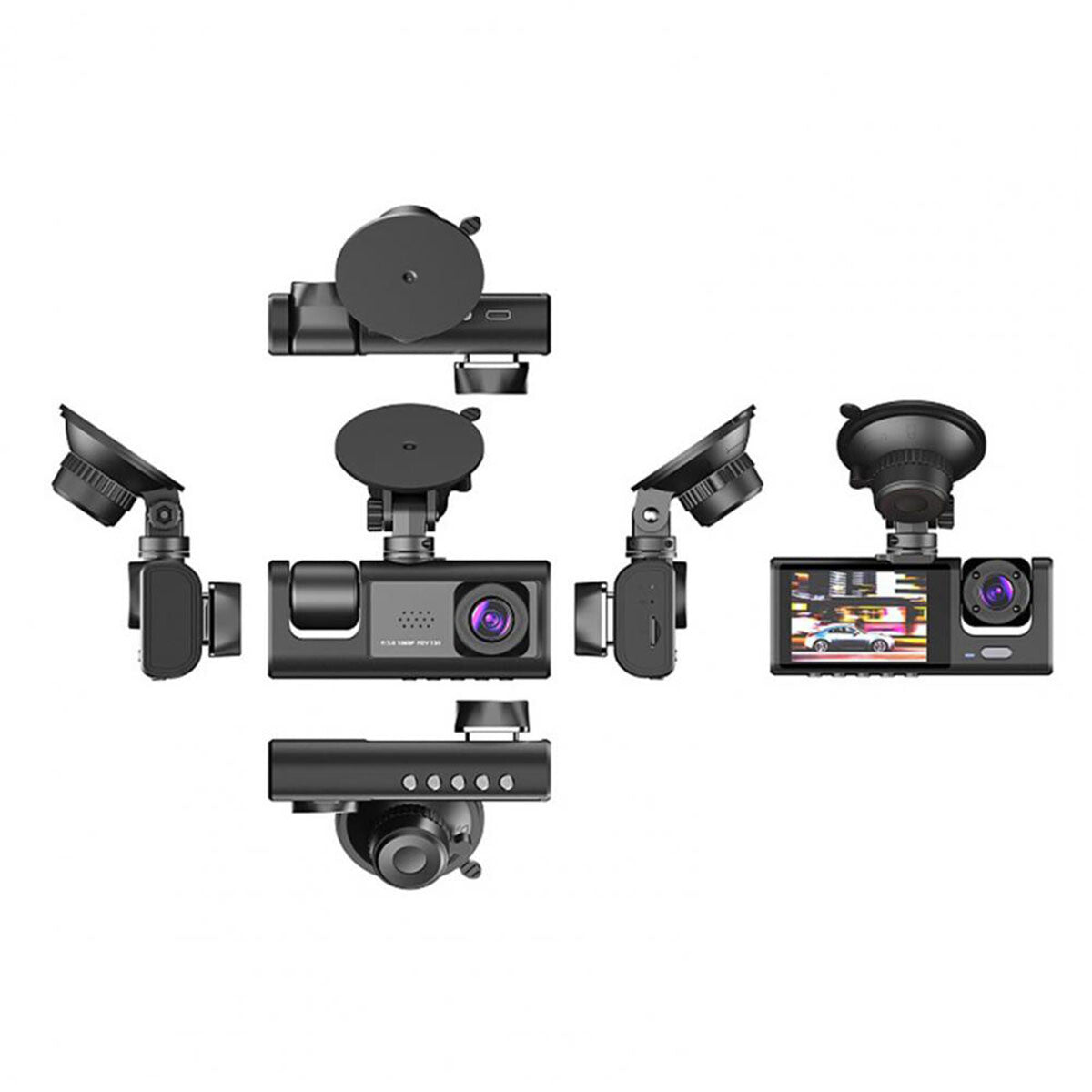 1080P Dual Lens Car Dash Cam Recorder G Sensor DVR Front And Rear Camera Video CJ Dropshipping