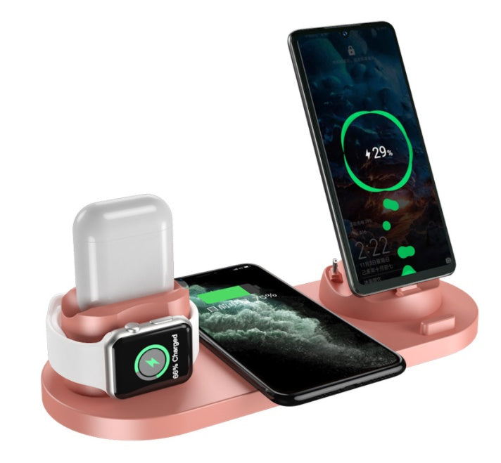 Wireless Charger For IPhone Fast Charger For Phone Fast Charging Pad For Phone Watch 6 In 1 Charging Dock Station WSJIT