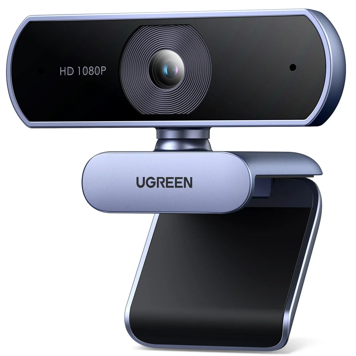 1080P HD Webcam Dual Mics Auto Light Correction Black-0