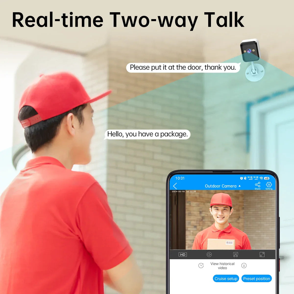 1080P Wifi Outdoor Security Camera with 5x Zoom-1