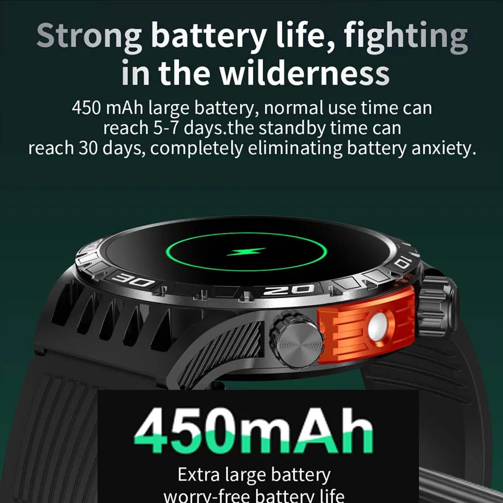 Smart Watch Men With LED Lighting Compass Sports Fitness Tracker Watch IP68 Waterproof Bluetooth Talk SmartWatch For Android IOS WSJIT