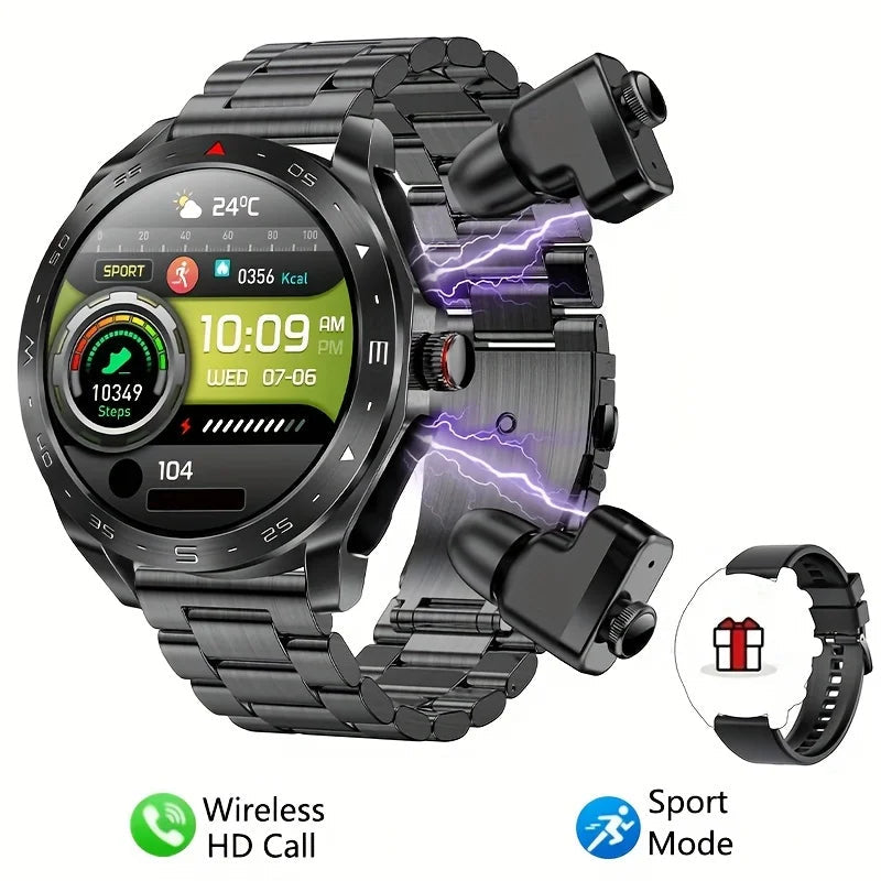 Men's super smart watch with 400mAh large battery and stainless steel body sturdy and durable with Bluetooth calling function WSJIT