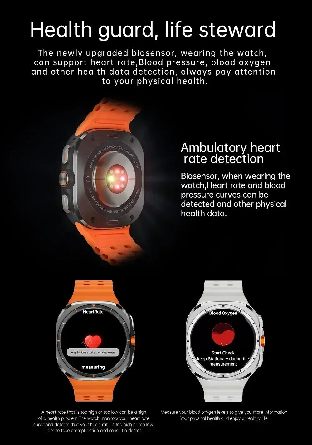 2025 New Smart Watch Android OS Smartwatch 5G Sim Card GPS WIFI Rotary Camera Global Calling 256GB Storage Amoled Screen WSJIT