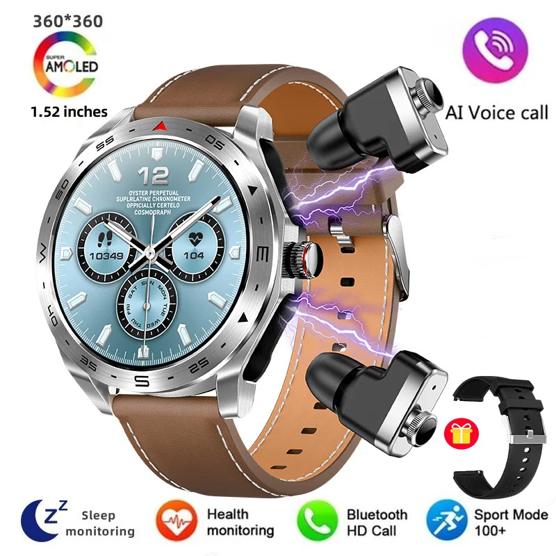 Men's super smart watch with 400mAh large battery and stainless steel body sturdy and durable with Bluetooth calling function WSJIT