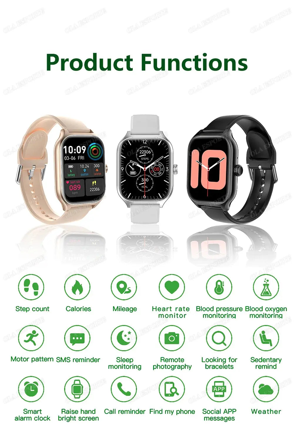 New Smart Watch 2.01 Inch HD Display Answer Make Call Message Preview Sport Modes DIY Dial Weather Forecast For Men Women WSJIT