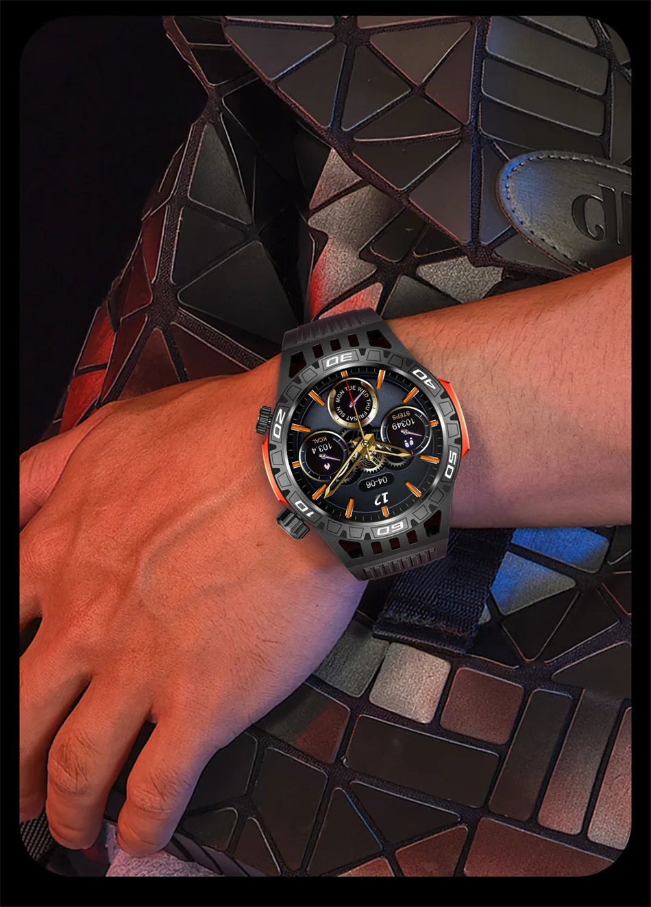 Smart Watch Men With LED Lighting Compass Sports Fitness Tracker Watch IP68 Waterproof Bluetooth Talk SmartWatch For Android IOS WSJIT