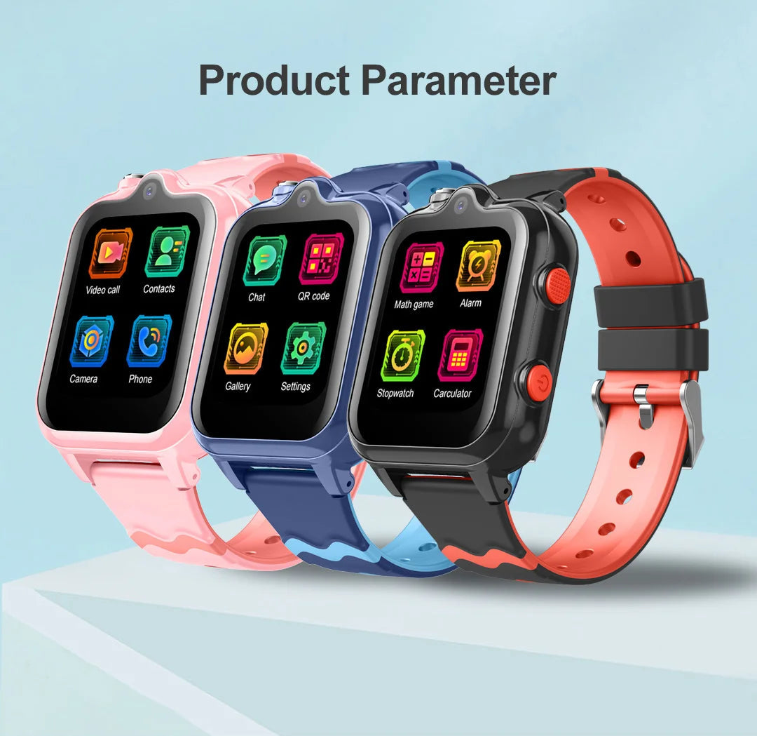 2025 New Smart Watches 4G Kids GPS AGPS LBS SOS Music Playback Dual Camera Smartwatch Waterproof 900mAh Boy Girl Children Gift WSJIT