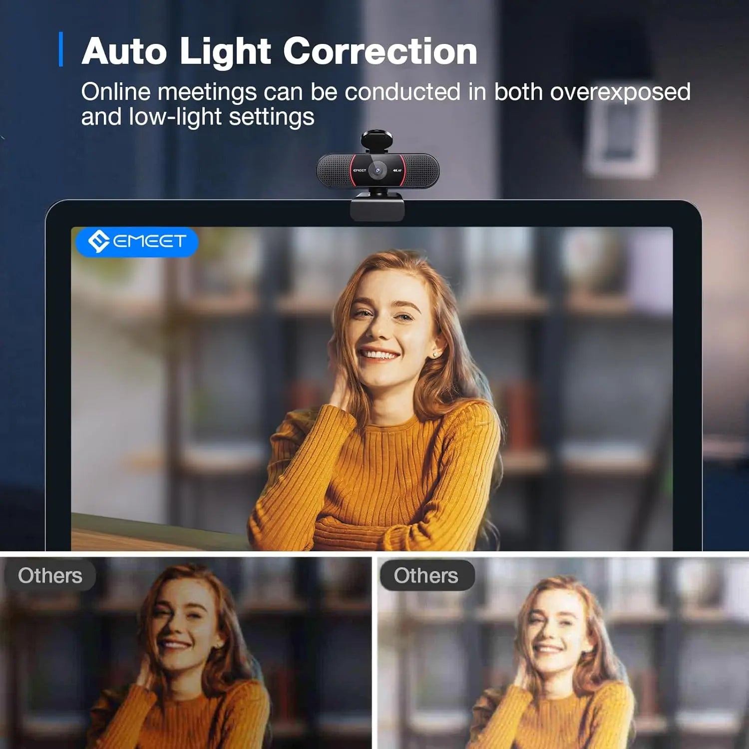 4K USB Webcam with Tripod Sony Sensor Autofocus Black-4