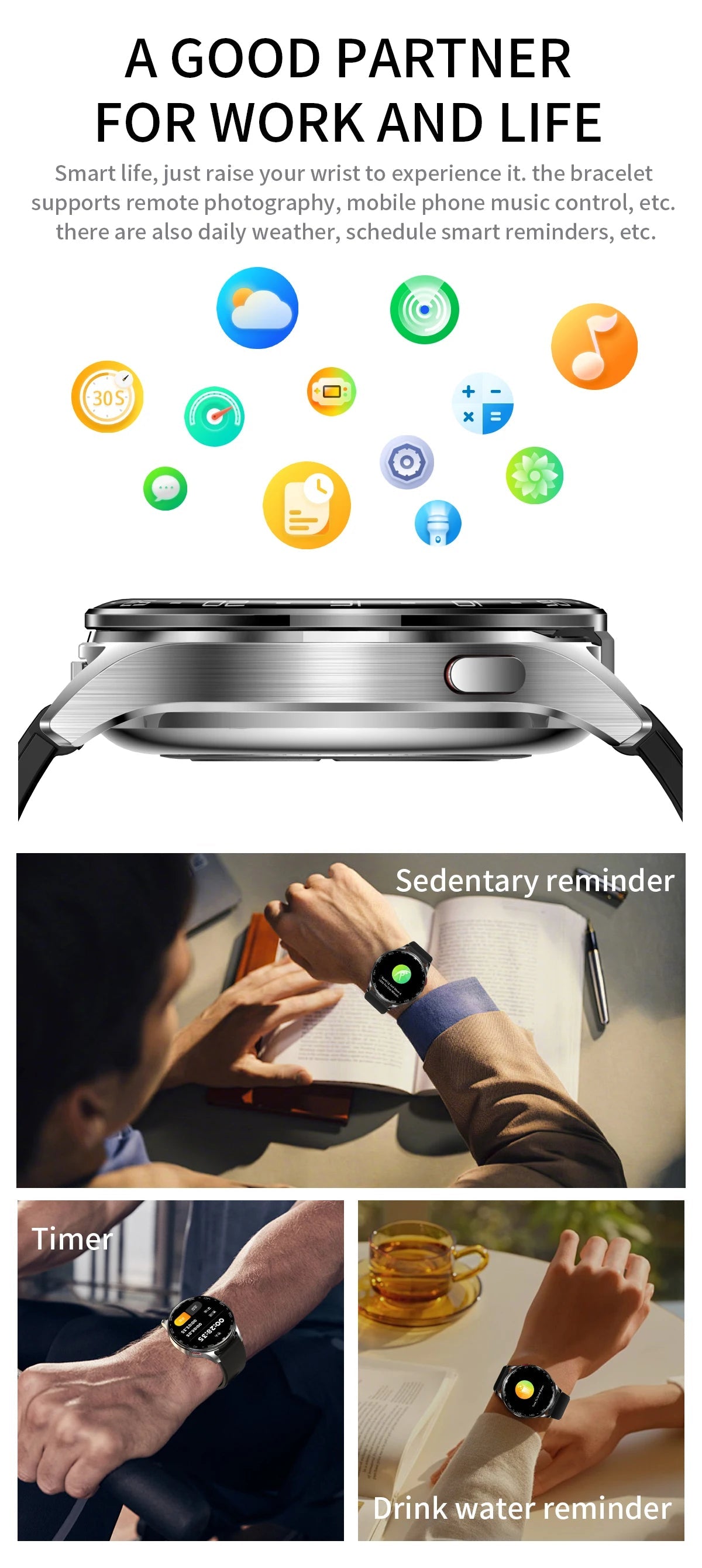 2025 New Smart Watch TWS 2-in-1 Bluetooth Earphones 1.39 inch Full Touch Screen HIFI 9D Sound Quality Sports Health Monitoring WSJIT