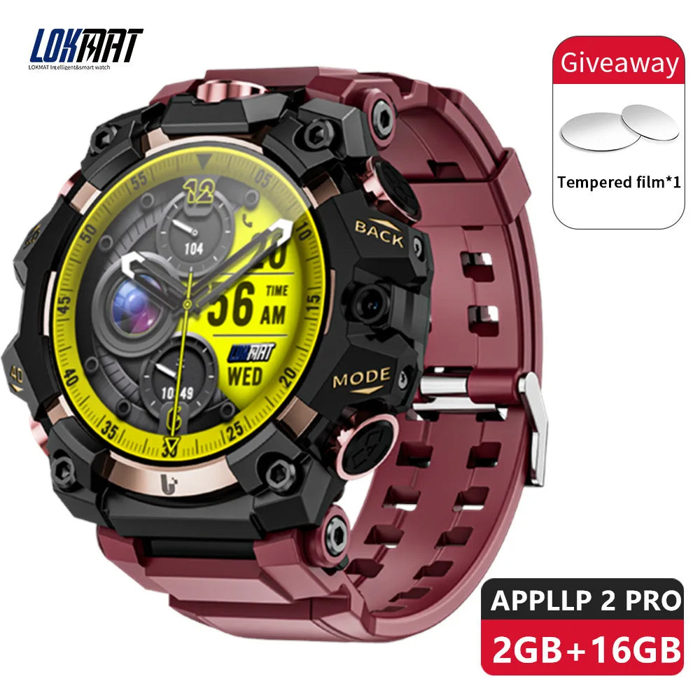 2025 New LOKMAT Sport 4G Android Smartwatches, SIM Card 4GB+64GB HD Dual Camera Video Call GPS NFC Wifi Fitness Phone Watch WSJIT