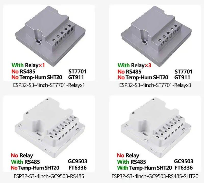 ESP32-S3 Development Board 4 inch LCD TouchScreen Display 480x480 RS485 /SHT20 /Relay For Arduino LVGL 86 TVbox WSJIT