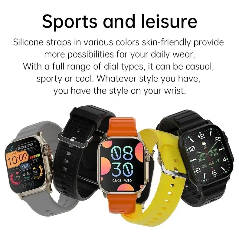 Smart Watch 2025 T900 Ultra 2 49mm Men Women Bluetooth Call Sport Wireless Charging Waterproof Smartwatch Man For Android IOS WSJIT