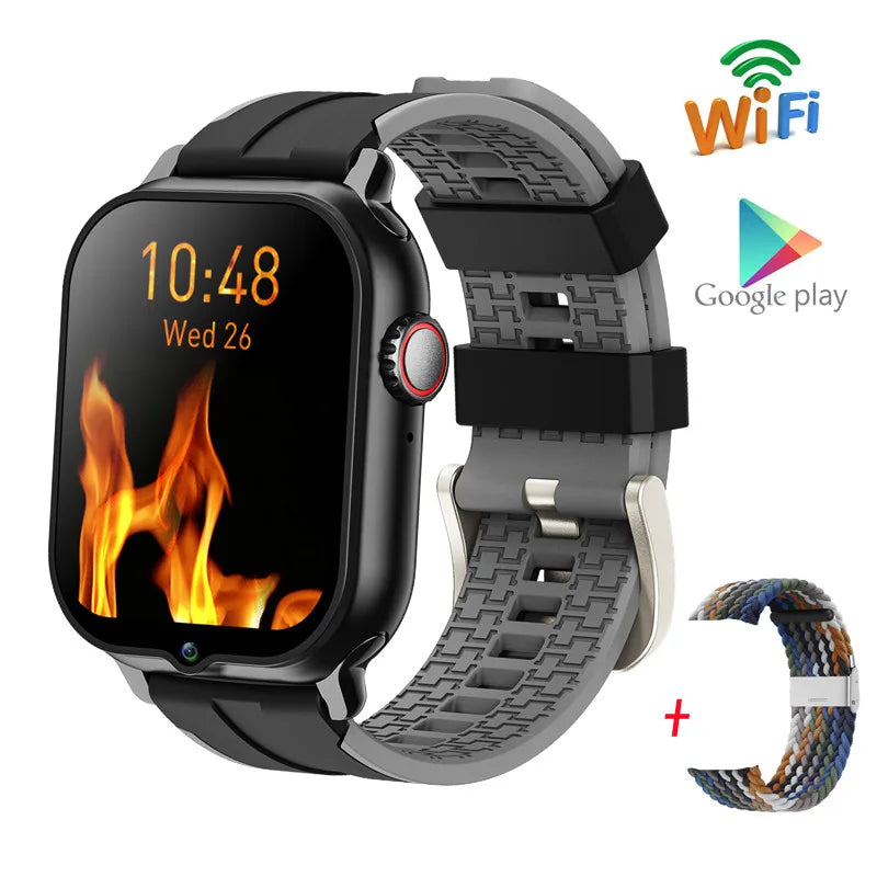 2025 New Smart Watch Android 9.0 Children Phone Watch Sim Card 2+32gb Video Call Wifi Internet GPS Location Tracker Boy Girl SOS WSJIT
