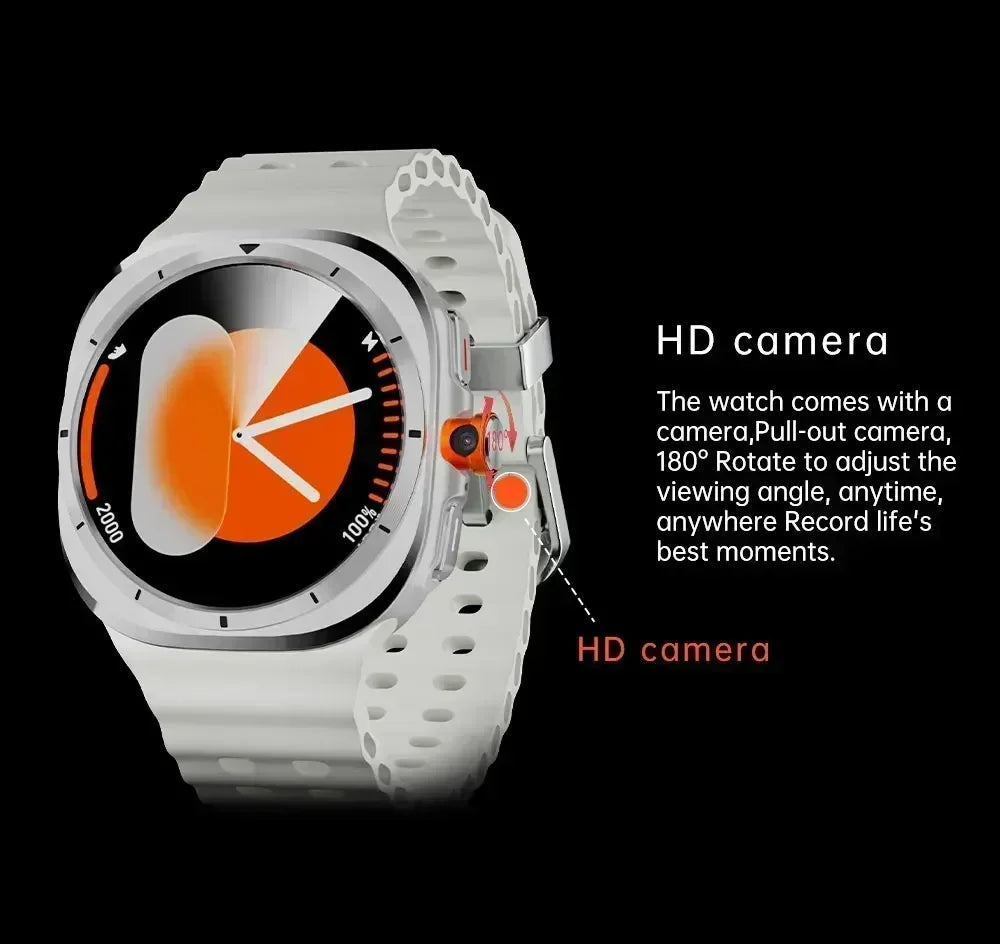 2025 New Smart Watch Android OS Smartwatch 5G Sim Card GPS WIFI Rotary Camera Global Calling 256GB Storage Amoled Screen WSJIT