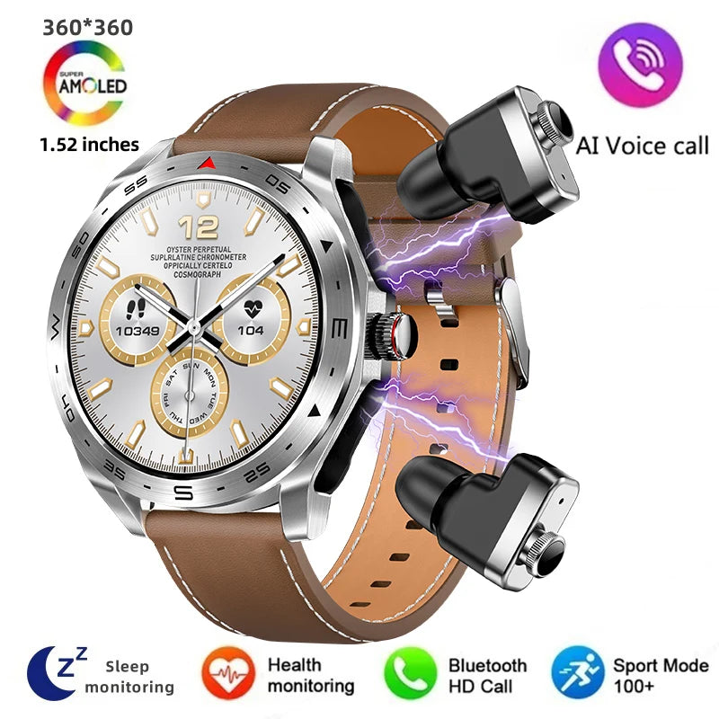 Men's super smart watch with 400mAh large battery and stainless steel body sturdy and durable with Bluetooth calling function WSJIT
