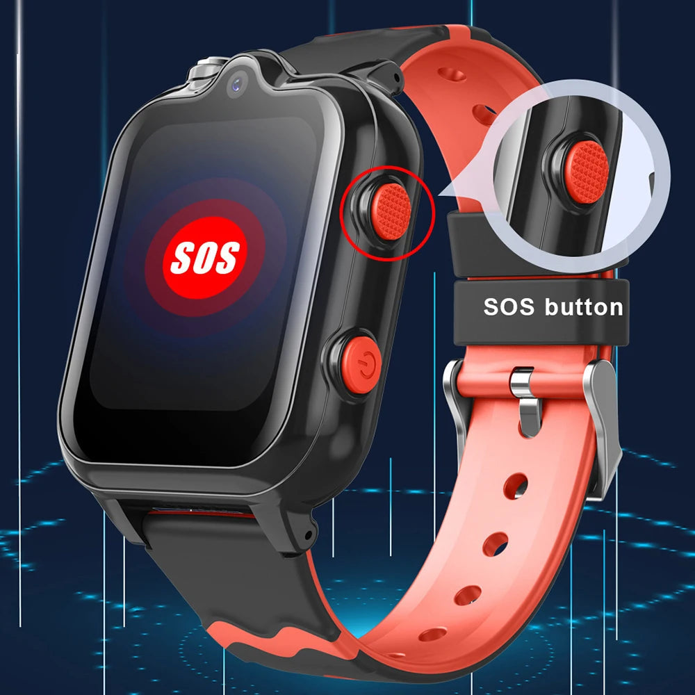 2025 New Smart Watches 4G Kids GPS AGPS LBS SOS Music Playback Dual Camera Smartwatch Waterproof 900mAh Boy Girl Children Gift WSJIT