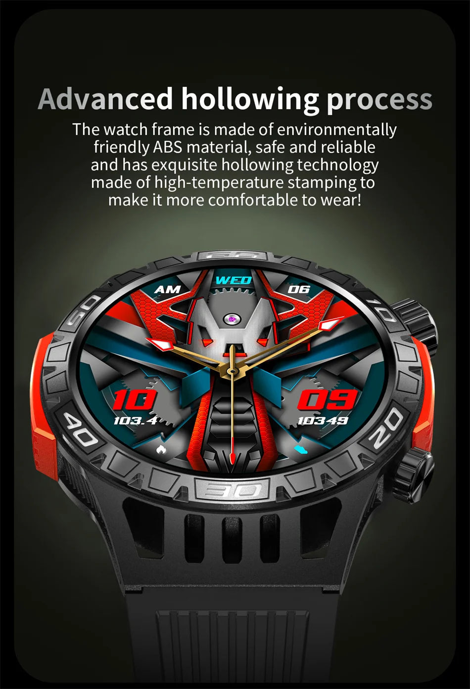 Smart Watch Men With LED Lighting Compass Sports Fitness Tracker Watch IP68 Waterproof Bluetooth Talk SmartWatch For Android IOS WSJIT