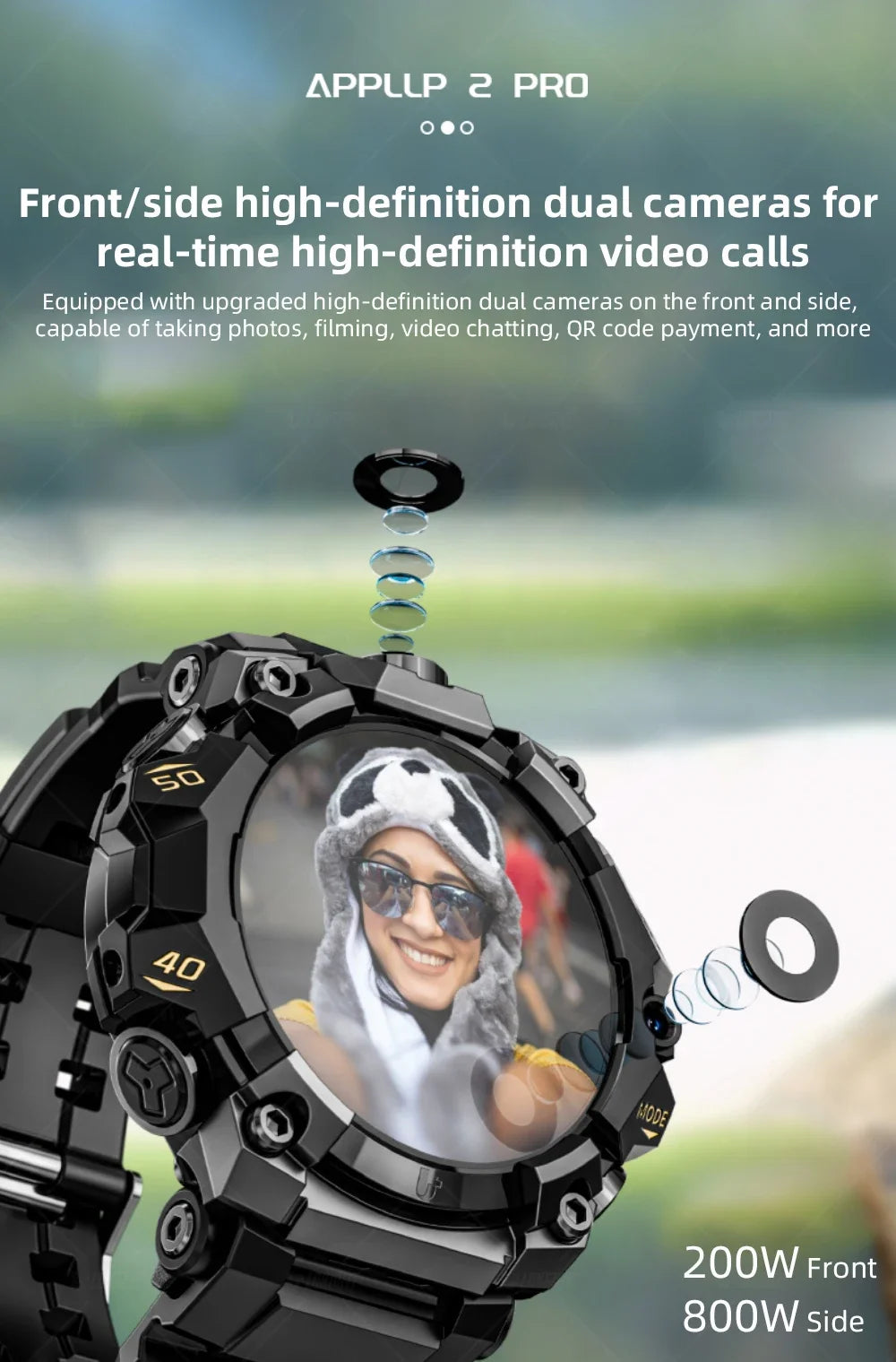 2025 New LOKMAT Sport 4G Android Smartwatches, SIM Card 4GB+64GB HD Dual Camera Video Call GPS NFC Wifi Fitness Phone Watch WSJIT