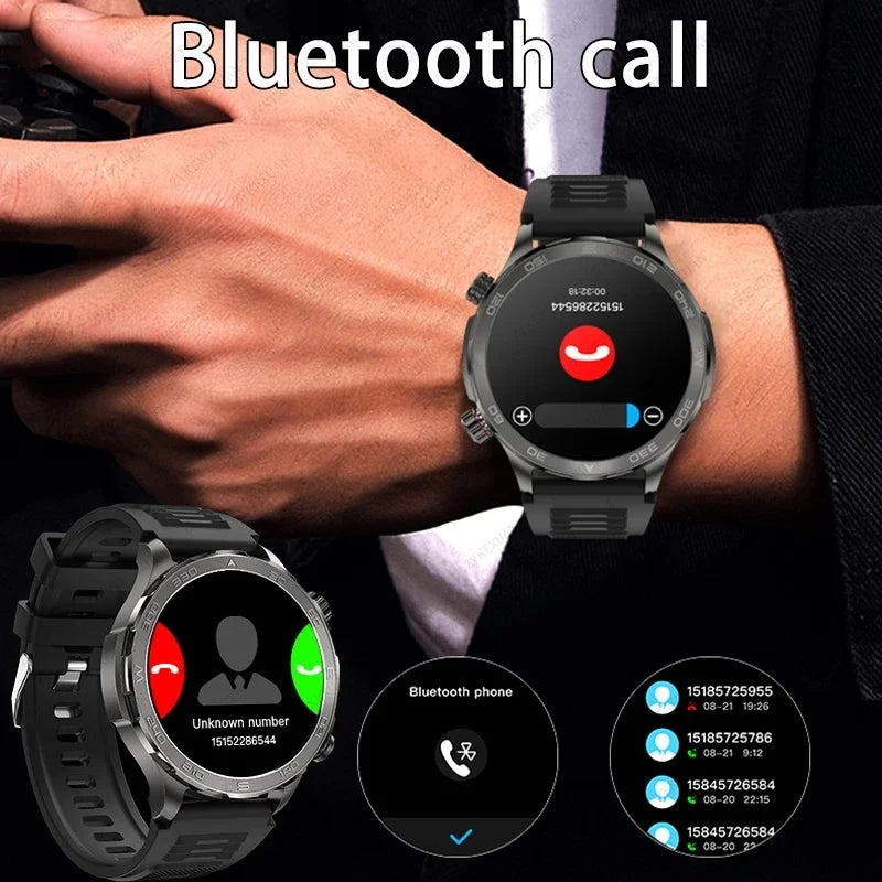 2025 New Bluetooth Call Smart Watch Men For Huawei AMOLED HD Large Screen Heart Rate NFC IP68 Waterproof GPS Sports Smart Watch WSJIT