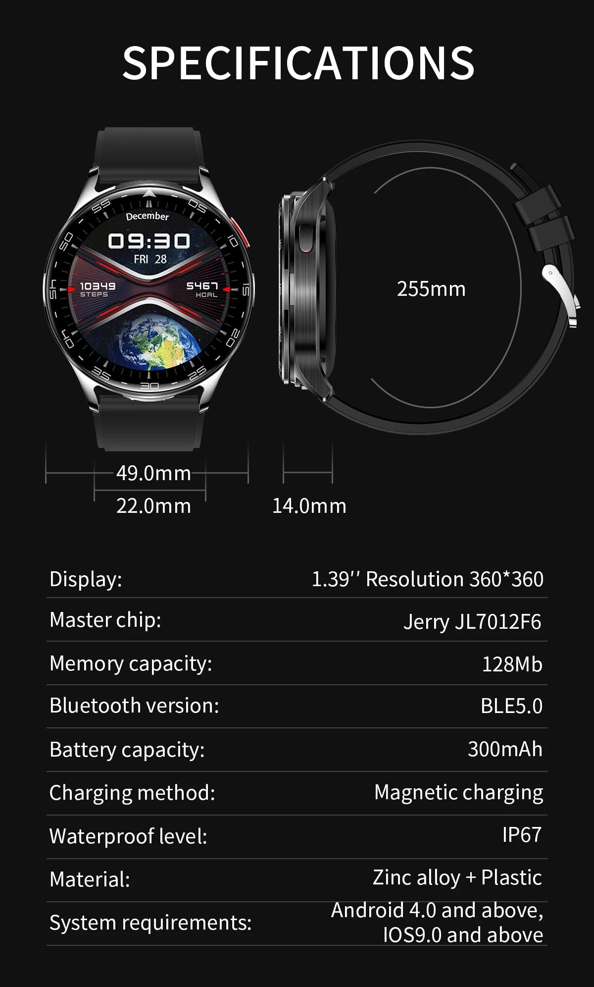 2025 New Smart Watch TWS 2-in-1 Bluetooth Earphones 1.39 inch Full Touch Screen HIFI 9D Sound Quality Sports Health Monitoring WSJIT
