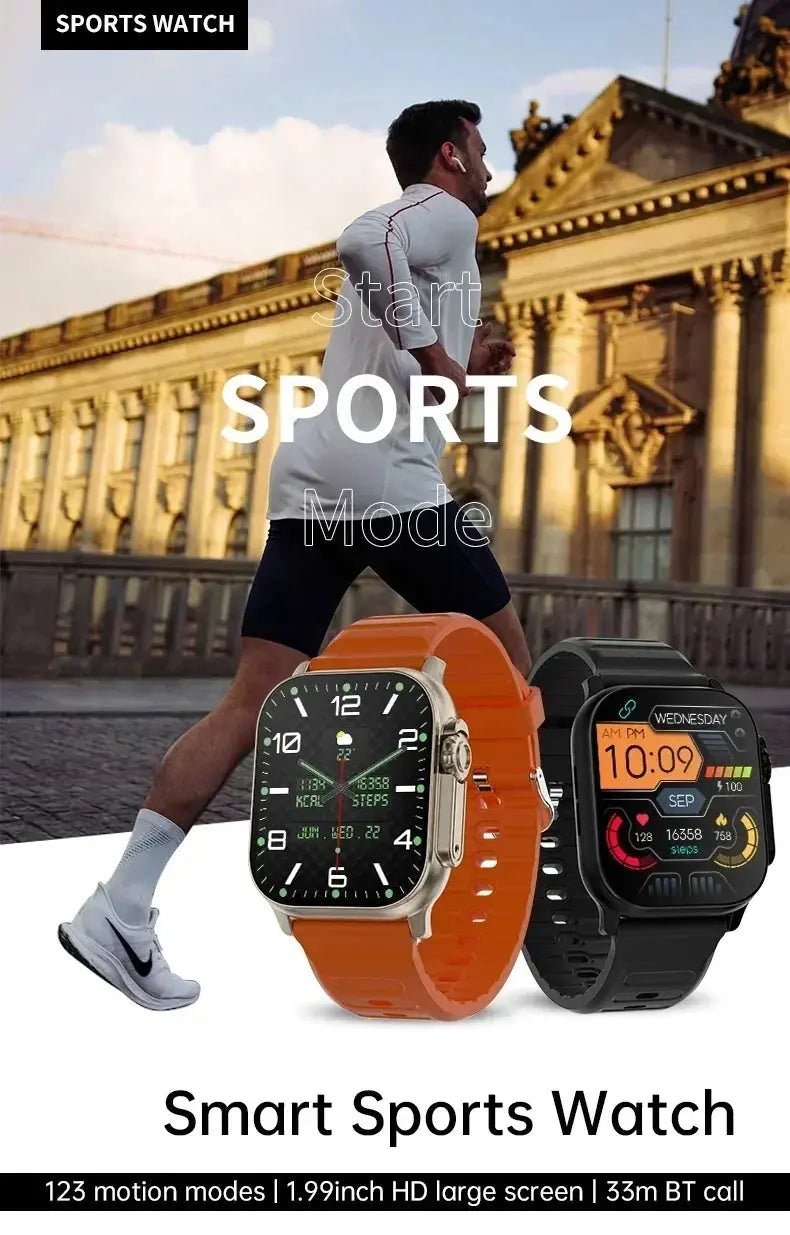 Smart Watch 2025 T900 Ultra 2 49mm Men Women Bluetooth Call Sport Wireless Charging Waterproof Smartwatch Man For Android IOS WSJIT