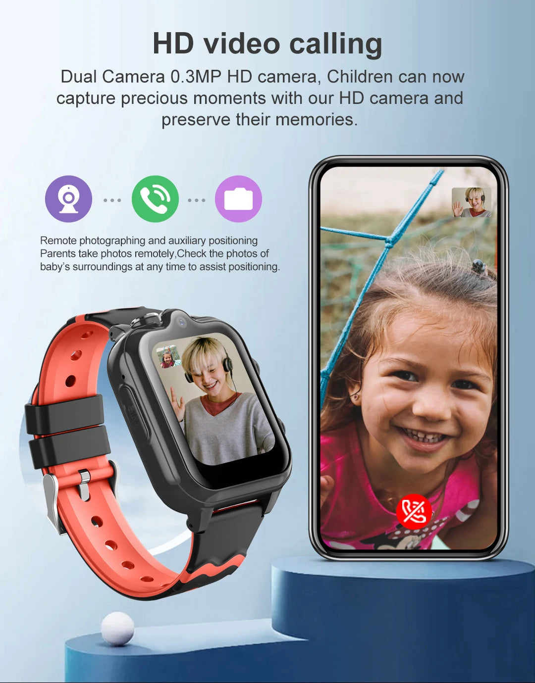 2025 New Smart Watches 4G Kids GPS AGPS LBS SOS Music Playback Dual Camera Smartwatch Waterproof 900mAh Boy Girl Children Gift WSJIT