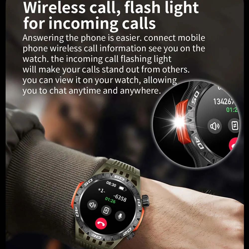 Smart Watch Men With LED Lighting Compass Sports Fitness Tracker Watch IP68 Waterproof Bluetooth Talk SmartWatch For Android IOS WSJIT