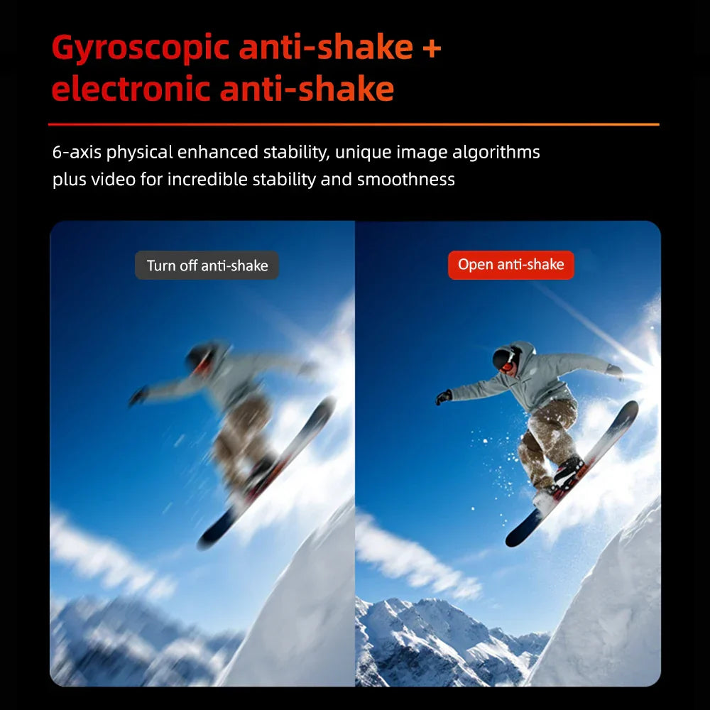 4K Action Camera with 6-Axis Gyro Stabilization White-3