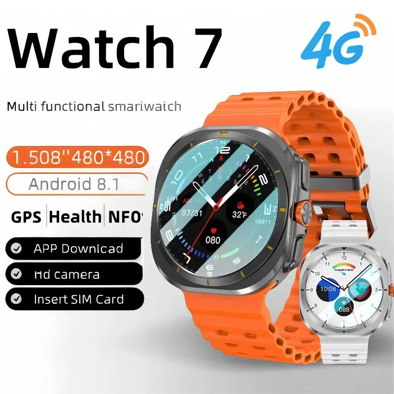 2025 New Smart Watch Android OS Smartwatch 5G Sim Card GPS WIFI Rotary Camera Global Calling 256GB Storage Amoled Screen WSJIT