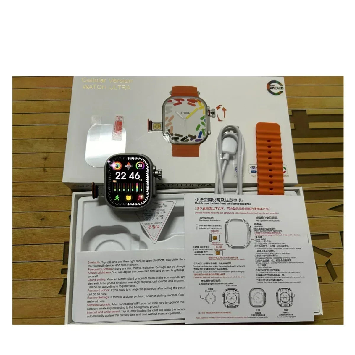 Original 4G Smartwatch CDS9 S9 S10 Ultra Rotary Camera GPS WIFI Heart Rate Tracker 256GB Storage Download Apps Sport Smart Watch WSJIT