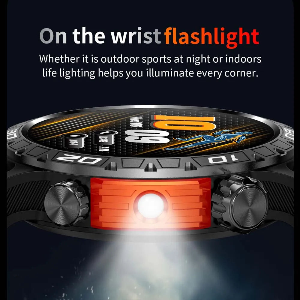 Smart Watch Men With LED Lighting Compass Sports Fitness Tracker Watch IP68 Waterproof Bluetooth Talk SmartWatch For Android IOS WSJIT