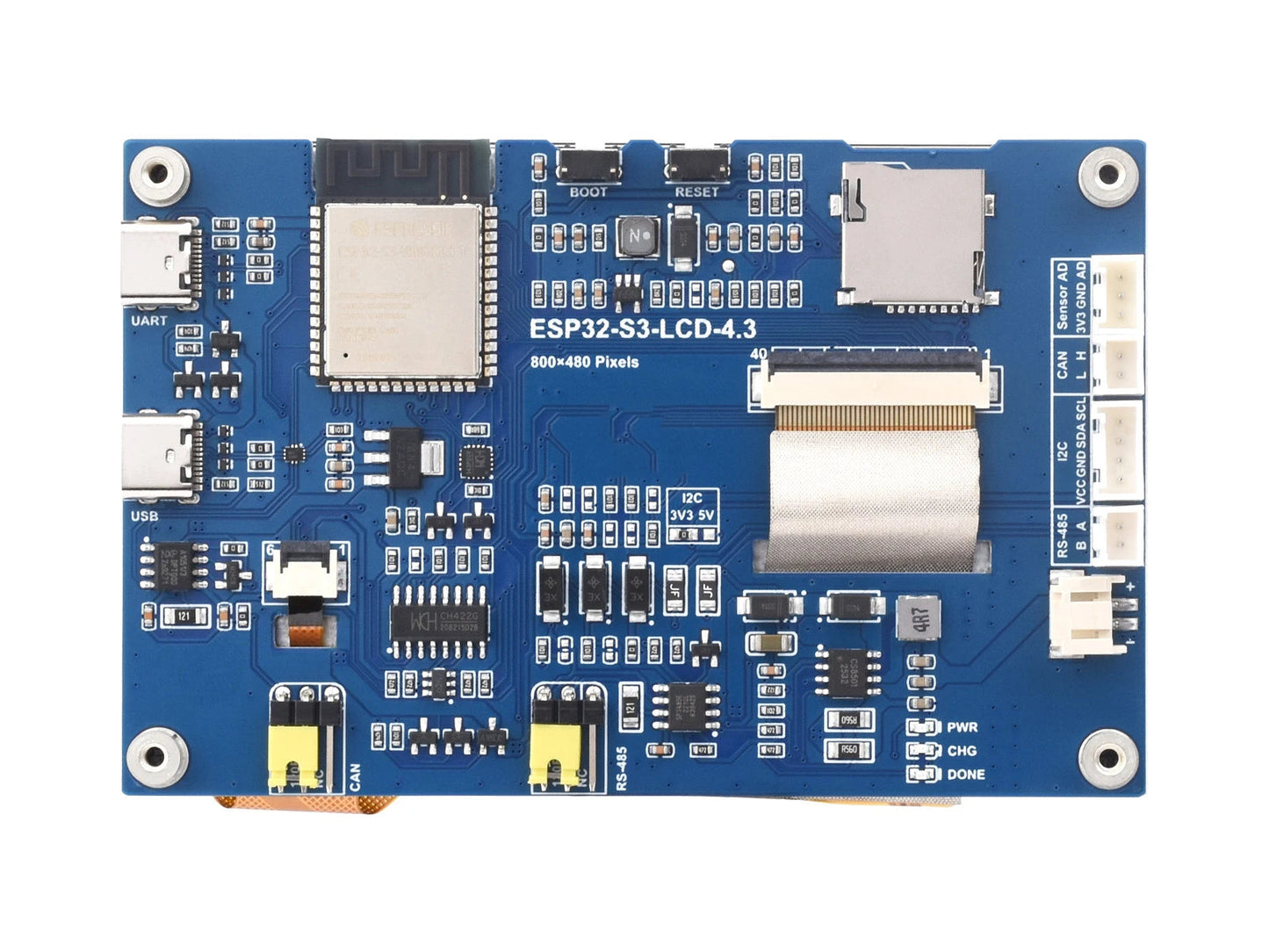 ESP32-S3 4.3-Inch Capacitive Touch Screen Development Board Dual-Core Processor 240MHz Support WiFi Bluetooth On-Board Antenna WSJIT