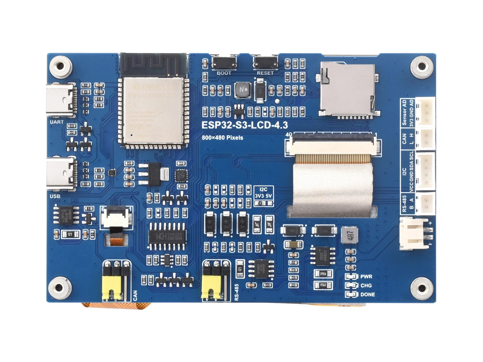 ESP32-S3 4.3-Inch Capacitive Touch Screen Development Board Dual-Core Processor 240MHz Support WiFi Bluetooth On-Board Antenna WSJIT