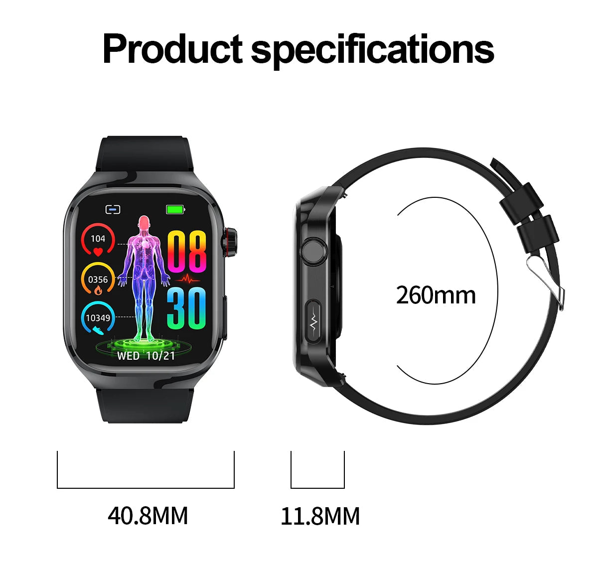 2025New Micro Physical Examination Smart Watch For Men Uric Acid Body Fat Five Organ Health Watches Bluetooth Call SmartBracelet WSJIT
