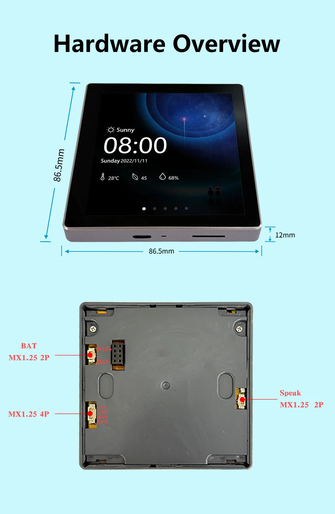 ESP32-S3 Development Board WiFi BT 4 Inch IPS Touch Screen for Arduino LVGL IOT ESP32 86 Box Central Centrol WSJIT