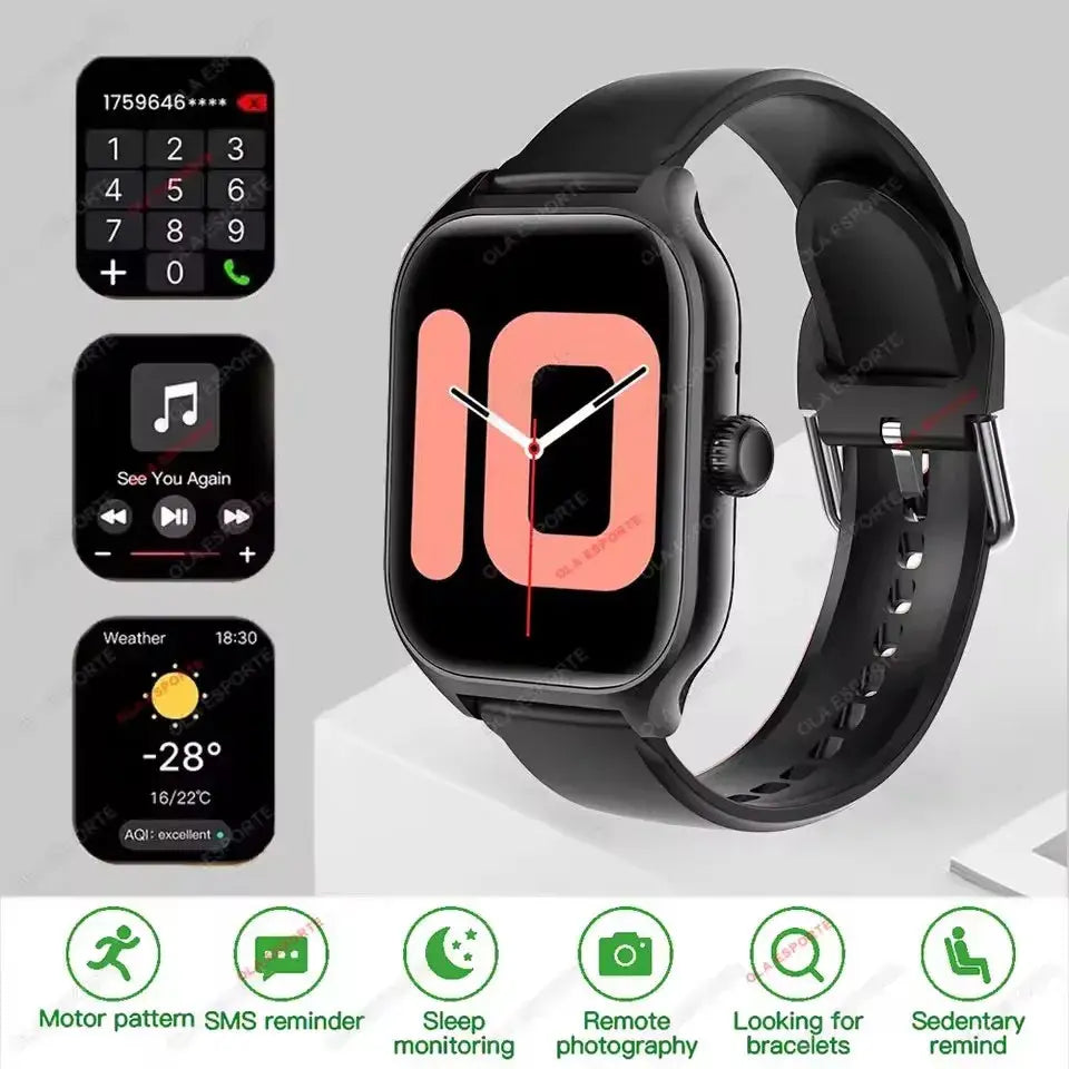 New Smart Watch 2.01 Inch HD Display Answer Make Call Message Preview Sport Modes DIY Dial Weather Forecast For Men Women WSJIT