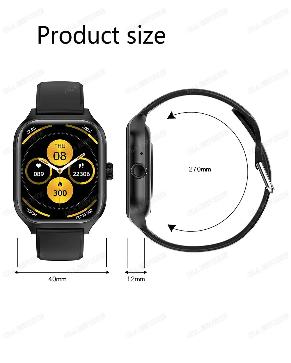New Smart Watch 2.01 Inch HD Display Answer Make Call Message Preview Sport Modes DIY Dial Weather Forecast For Men Women WSJIT