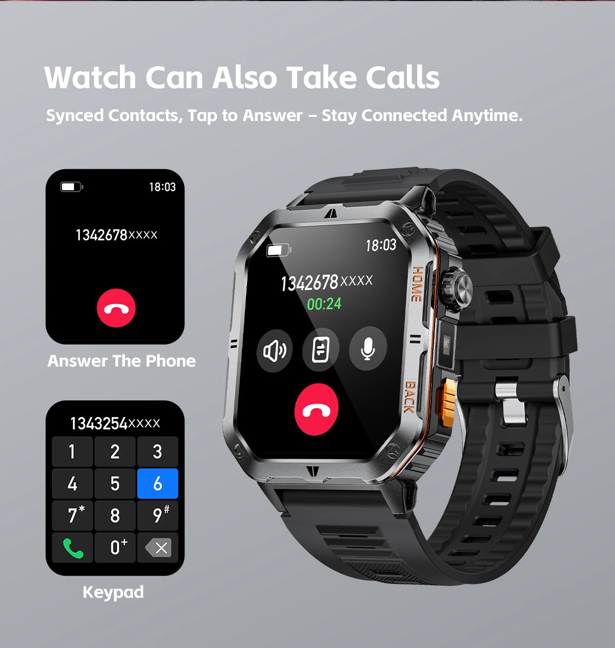 2025 New Smart Watch Men 1000mAh Ultra Large Battery 3ATM Professional Waterproof 2.01" HD Display Outdoor Sports Smartwatch Men WSJIT