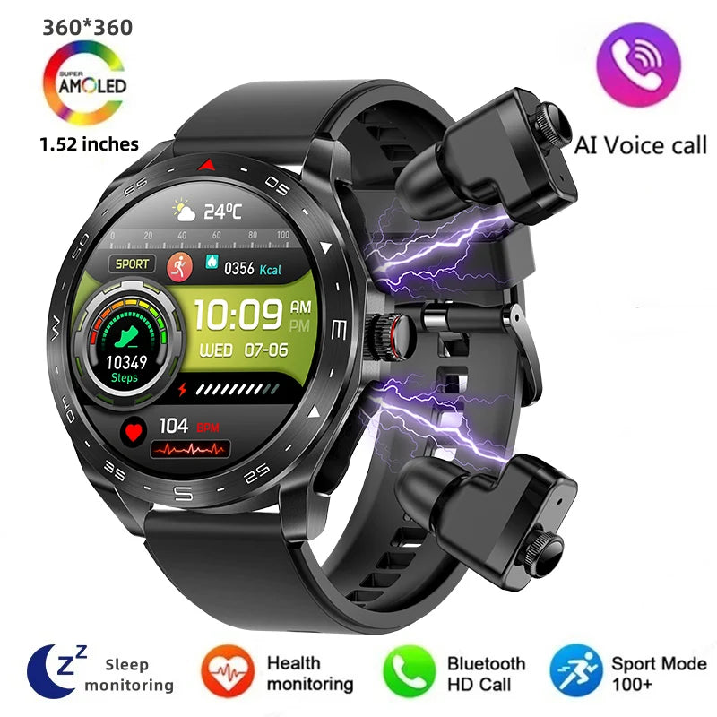 Men's super smart watch with 400mAh large battery and stainless steel body sturdy and durable with Bluetooth calling function WSJIT