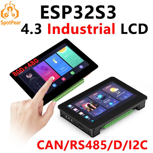 ESP32 S3 4.3inch LCD (B) 800x480 Captive TouchScreen Display Board LVGL with Sensor CAN I2C RS485 WSJIT