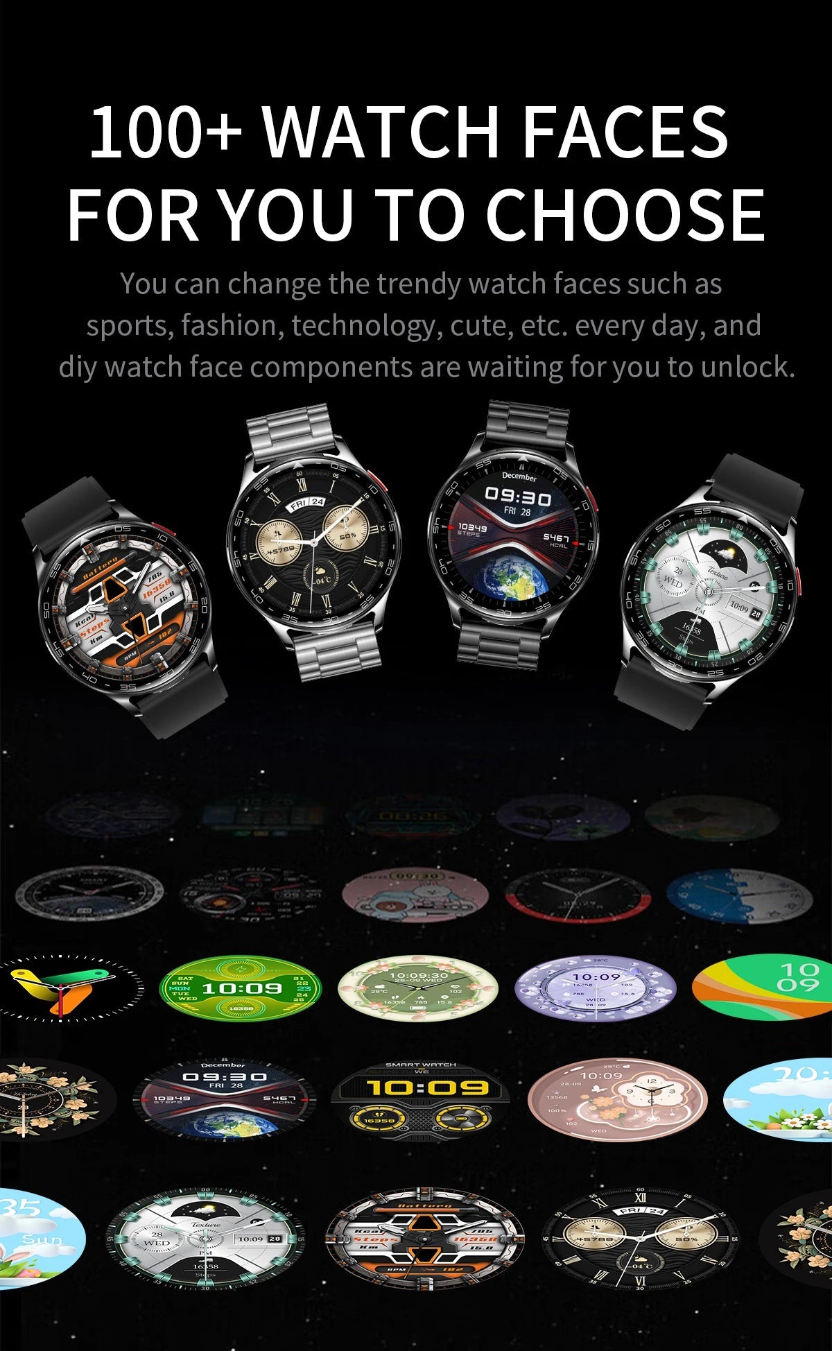 2025 New Smart Watch TWS 2-in-1 Bluetooth Earphones 1.39 inch Full Touch Screen HIFI 9D Sound Quality Sports Health Monitoring WSJIT