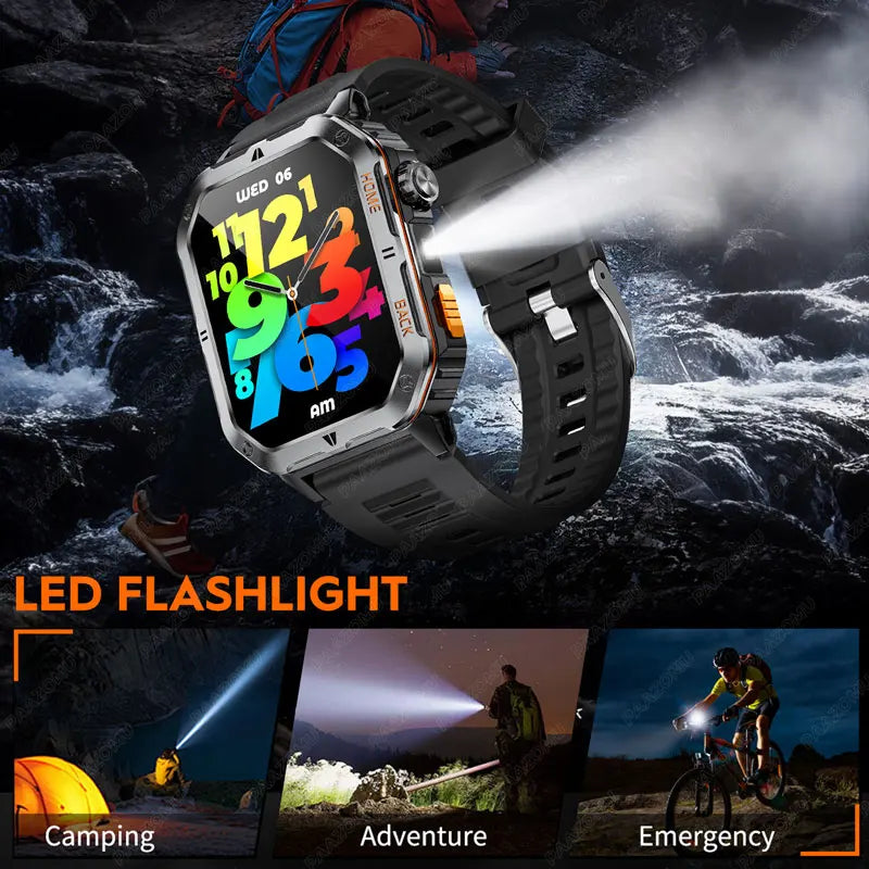 2025 New Smart Watch Men 1000mAh Ultra Large Battery 3ATM Professional Waterproof 2.01" HD Display Outdoor Sports Smartwatch Men WSJIT