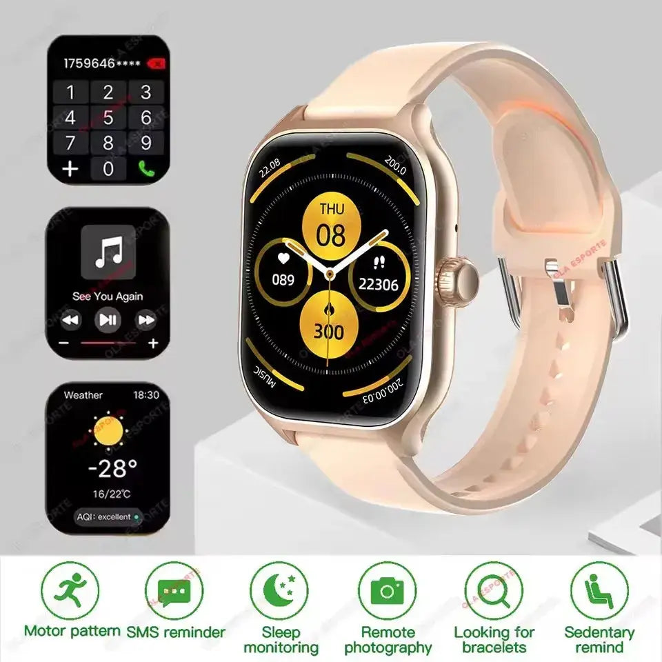 New Smart Watch 2.01 Inch HD Display Answer Make Call Message Preview Sport Modes DIY Dial Weather Forecast For Men Women WSJIT